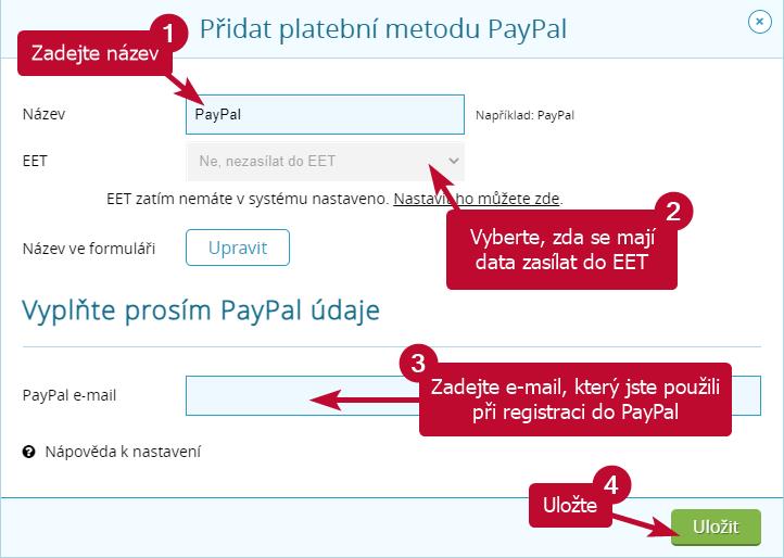 Platební metoda PayPal