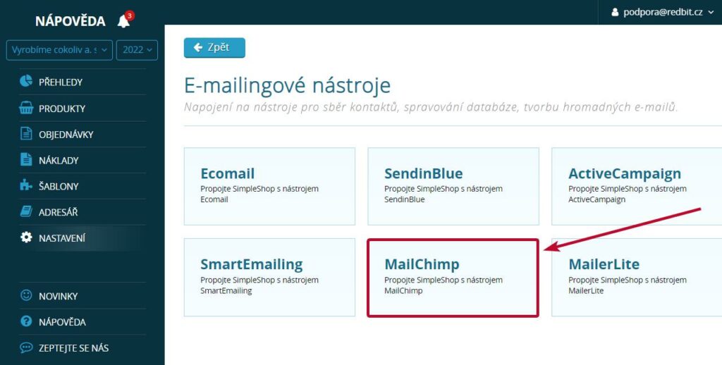 SimpleShop - MailChimp