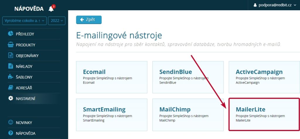 SimpleShop - MailerLite