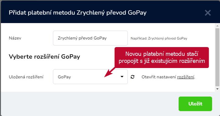 GoPay nová platební metoda.