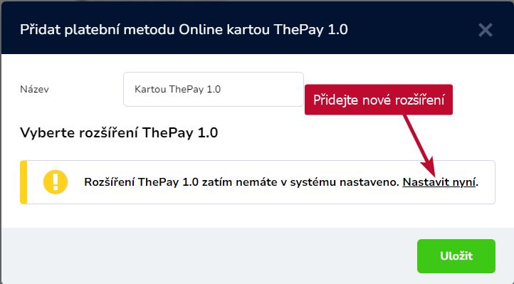 Nová platební metoda ThePay 1.0